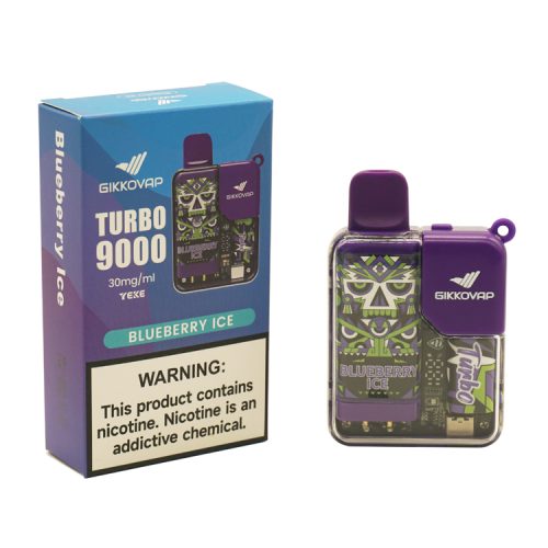 Disposable Nicotine Vape - TURBO 9000 - Blueberry Ice