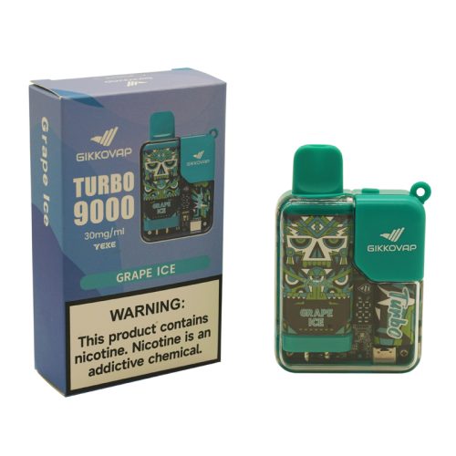 Disposable Nicotine Vape - TURBO 9000 - Grape Ice