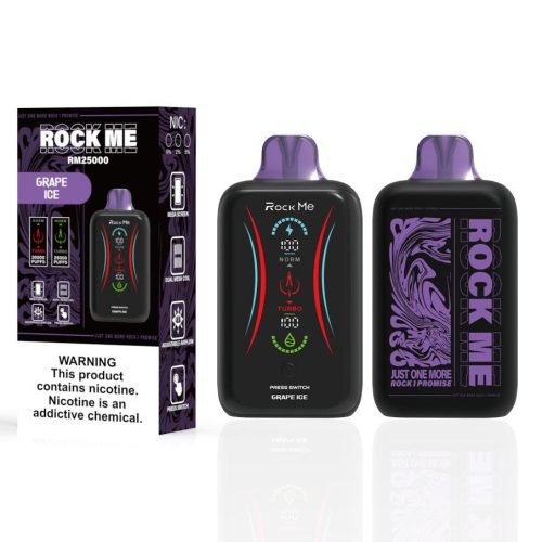 Disposable Nicotine Vape - Rockme 25000 - Grape Ice