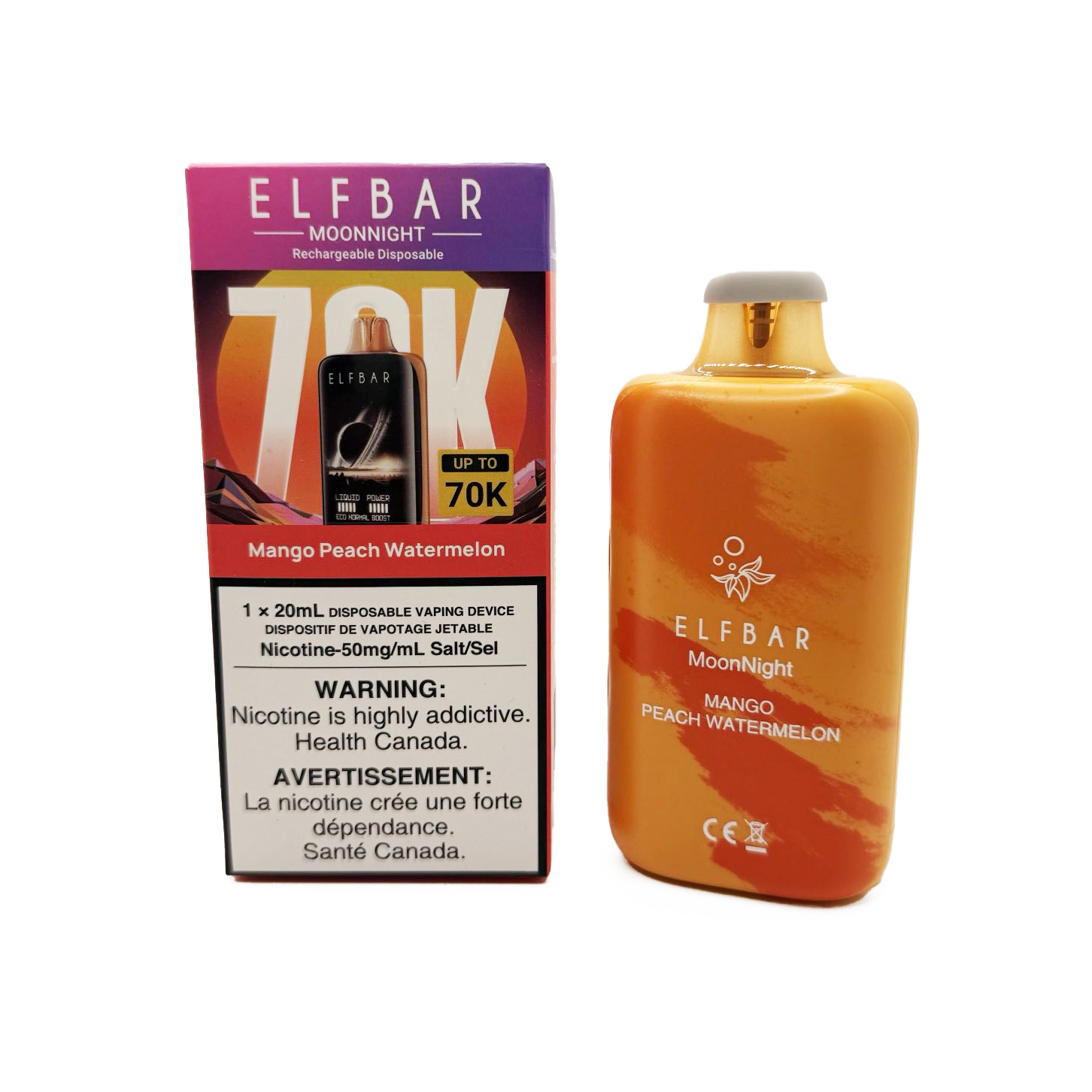 Elfbar Moonlight 70000 – Mango Peach Watermelon