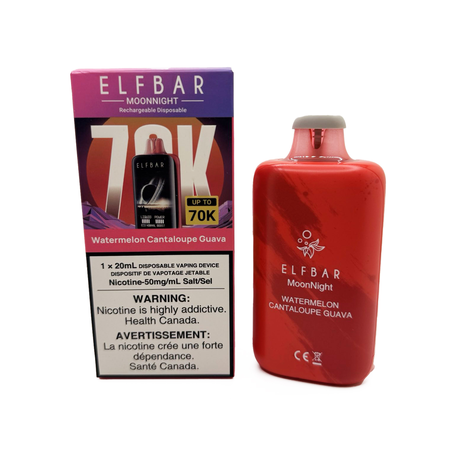 Elfbar Moonlight 70000 – Watermelon Cantaloupe Guava