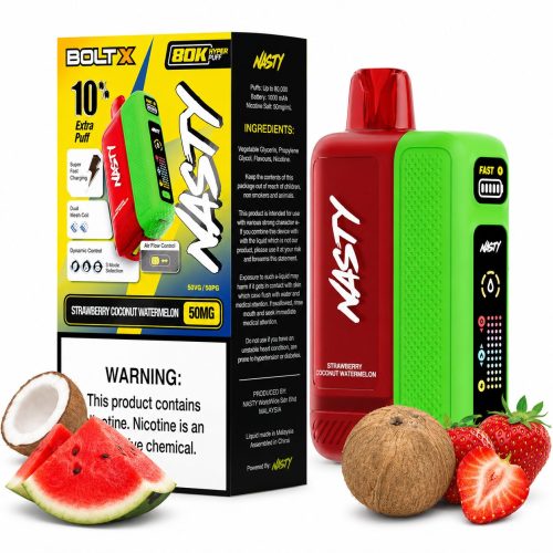 Nasty BoltX 80k Strawberry Coconut Watermelon